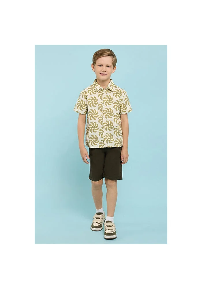 أر أند بي Solid Shorts with Drawstring Waist