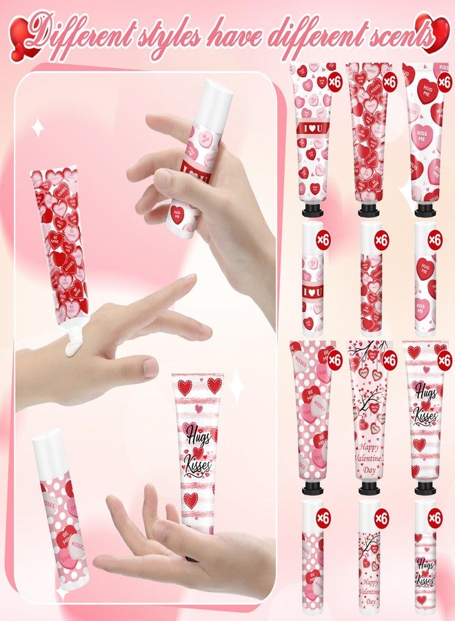 Demissle 36 Sets Valentine's Day Hand Cream and Lip Balm Gift Set Bulk Small Love Heart Lotion Lip Care Travel Size Valentine's Galentine's Favor for Women Guest Coworker Teacher Bridal Shower - Image 5
