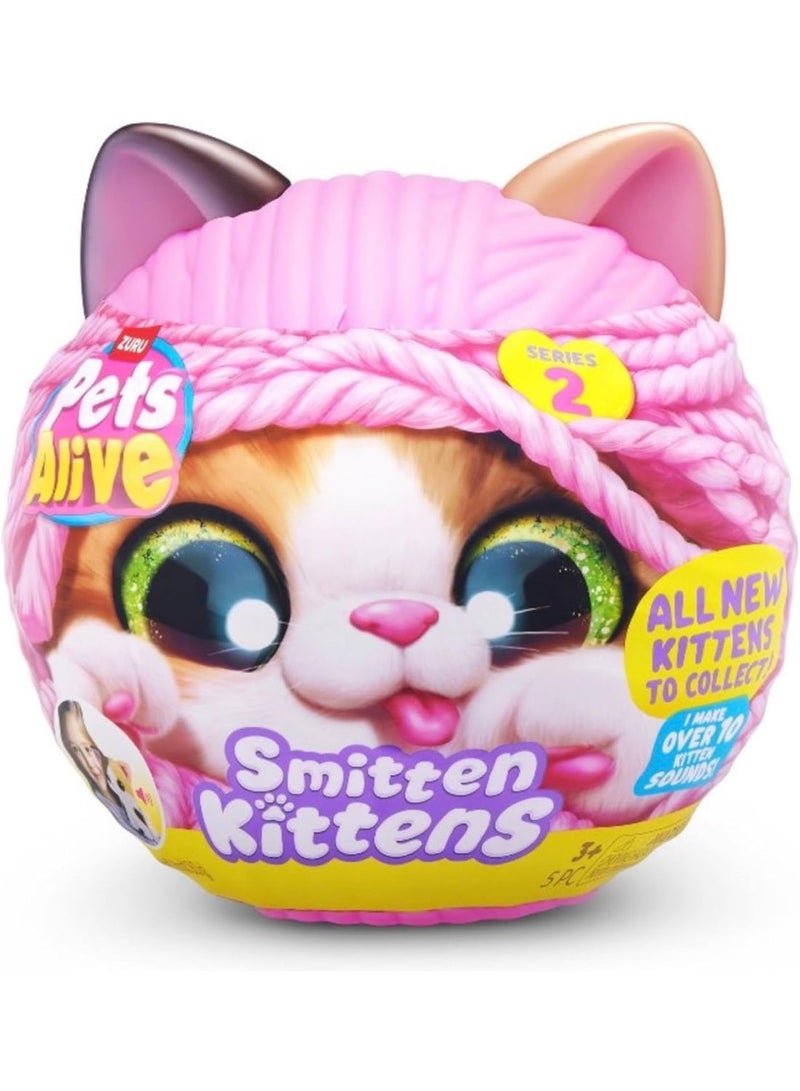 Pets Alive Smitten Kittens Series 2 Mystery Surprise Ball – Interactive Plush Kitten Toy with Hidden Surprises & Accessories for Kids - Image 1