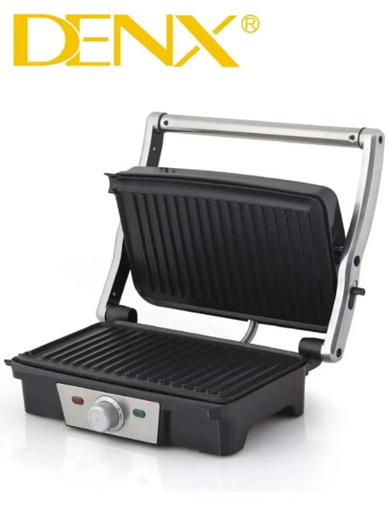 Denx DX2094 Electric Grill with Non-Stick Teflon Surface and 1600W Power - Image 1