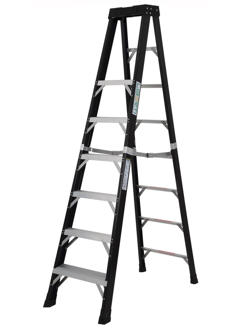 LIBERTI 8' Liberti Safe Step Series Heavy Duty Fiber Glass Step Ladder  - Image 1