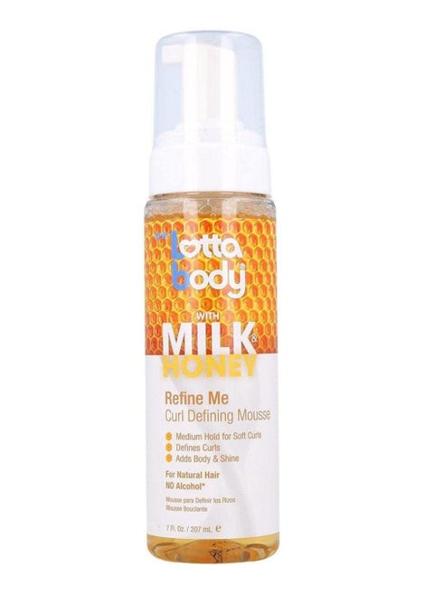 Lottabody, Refine Me Curl Defining Mousse, Medium Hold for Soft Curls, Moisturizes, Controls Frizz, 7 Fl Oz
