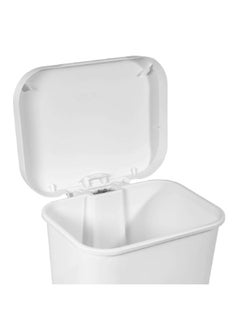 Sterilite Premium Polypropylene Rectangular Touchless Pedal Bin White 11.9 Gal 6040047  - Image 2