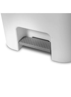 Sterilite Premium Polypropylene Rectangular Touchless Pedal Bin White 11.9 Gal 6040047  - Image 4