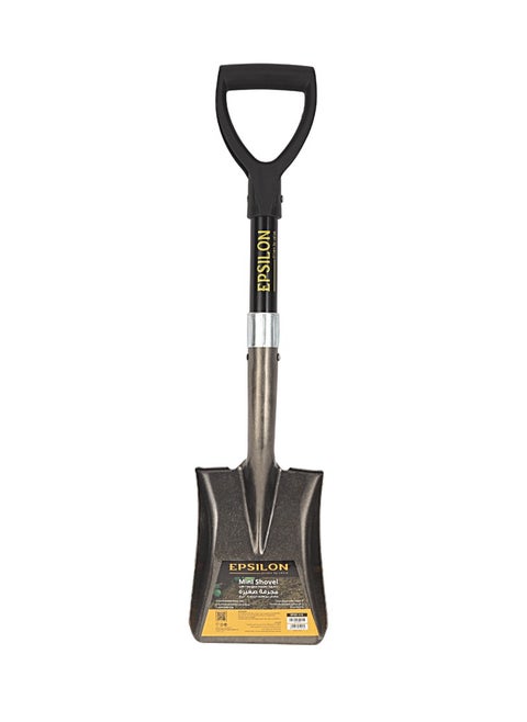Mini Shovel- EPSS1413 Square, with Comfortable Fiberglass Handle, Heat Treated Hardened Steel Head, Removing Plant, and Dig Holes For New Plants