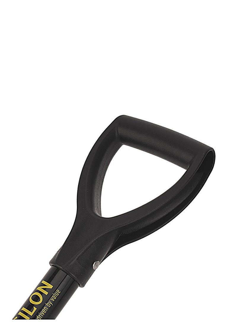 Mini Shovel- EPSS1413 Square, with Comfortable Fiberglass Handle, Heat Treated Hardened Steel Head, Removing Plant, and Dig Holes For New Plants