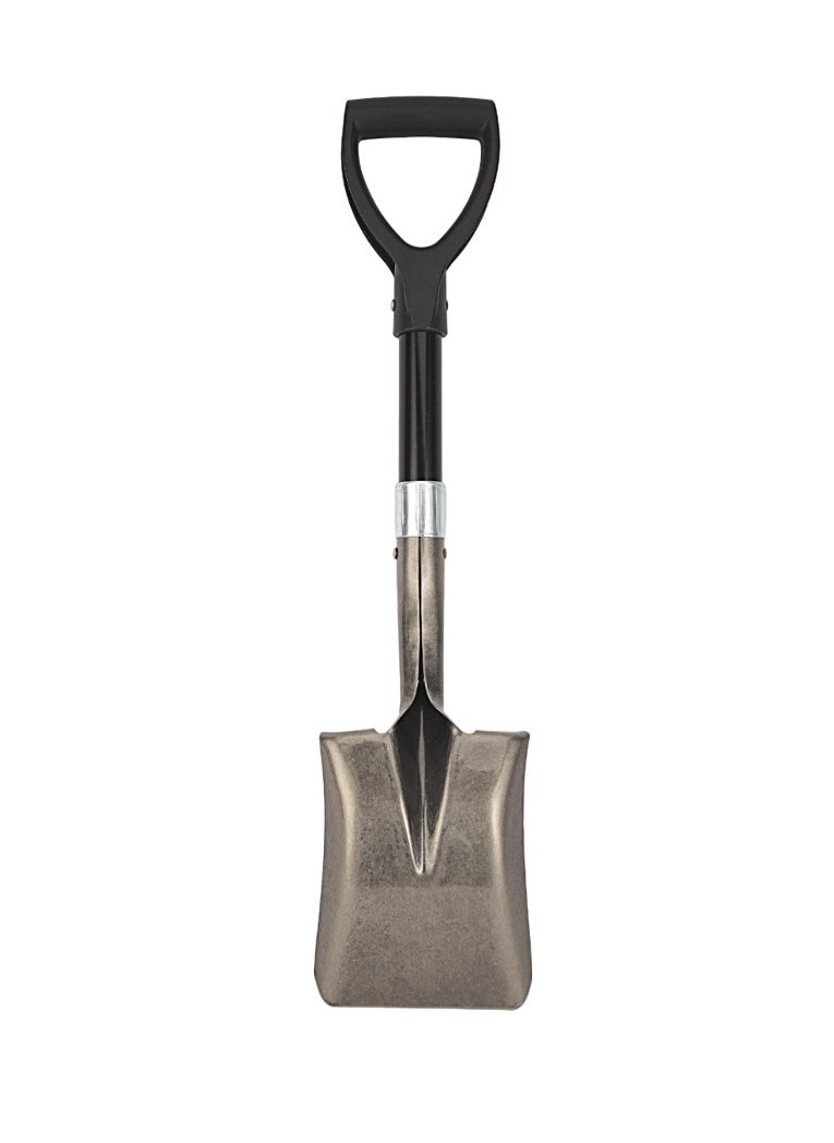 Mini Shovel- EPSS1413 Square, with Comfortable Fiberglass Handle, Heat Treated Hardened Steel Head, Removing Plant, and Dig Holes For New Plants