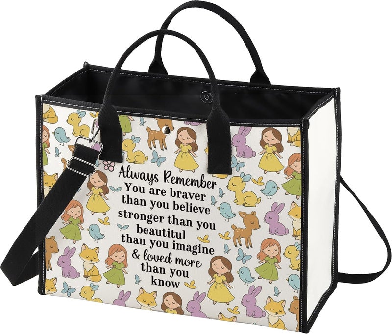 LEVLO Beauty Story Cosmetic Make up Bag Movie Inspired Gifts You are Braver Stronger Smarter Than You Think Makeup Zipper Pouch Bag for Women Girls Beauty LT