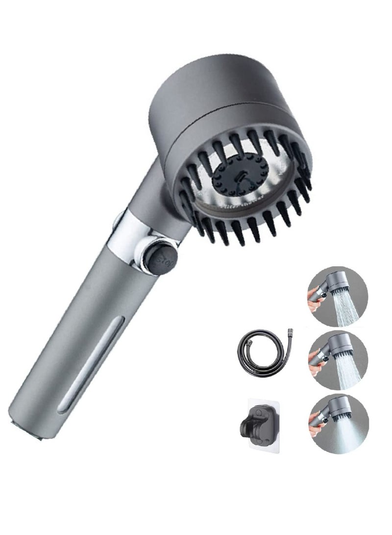 Shower Filter Shower Head High Pressure Bathroom Accessories Set to Remove Chlorine and Impurities, Massages Scalp to Anti Hairfall and Dry Skin with Shower Hose and Shower Holder - Image 1