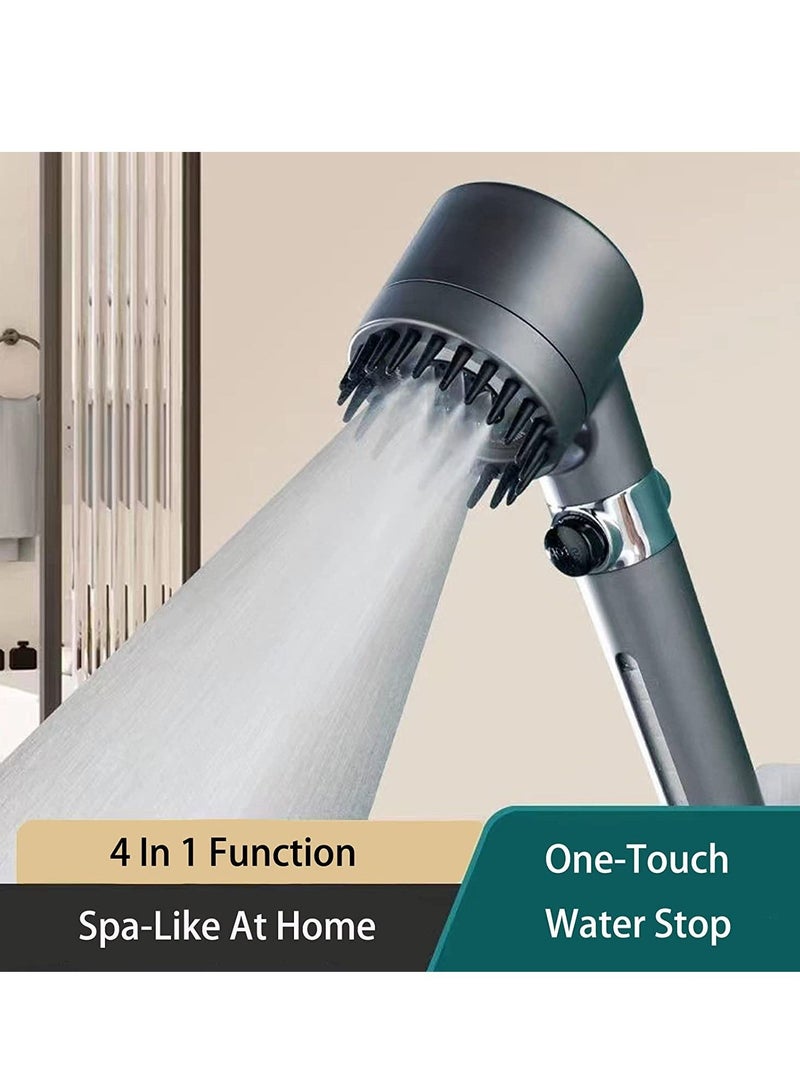 Shower Filter Shower Head High Pressure Bathroom Accessories Set to Remove Chlorine and Impurities, Massages Scalp to Anti Hairfall and Dry Skin with Shower Hose and Shower Holder - Image 2
