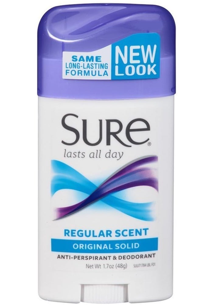 Sure Wide Anti-Perspirant Deodorant Original Solid Regular Scent 1.70 oz