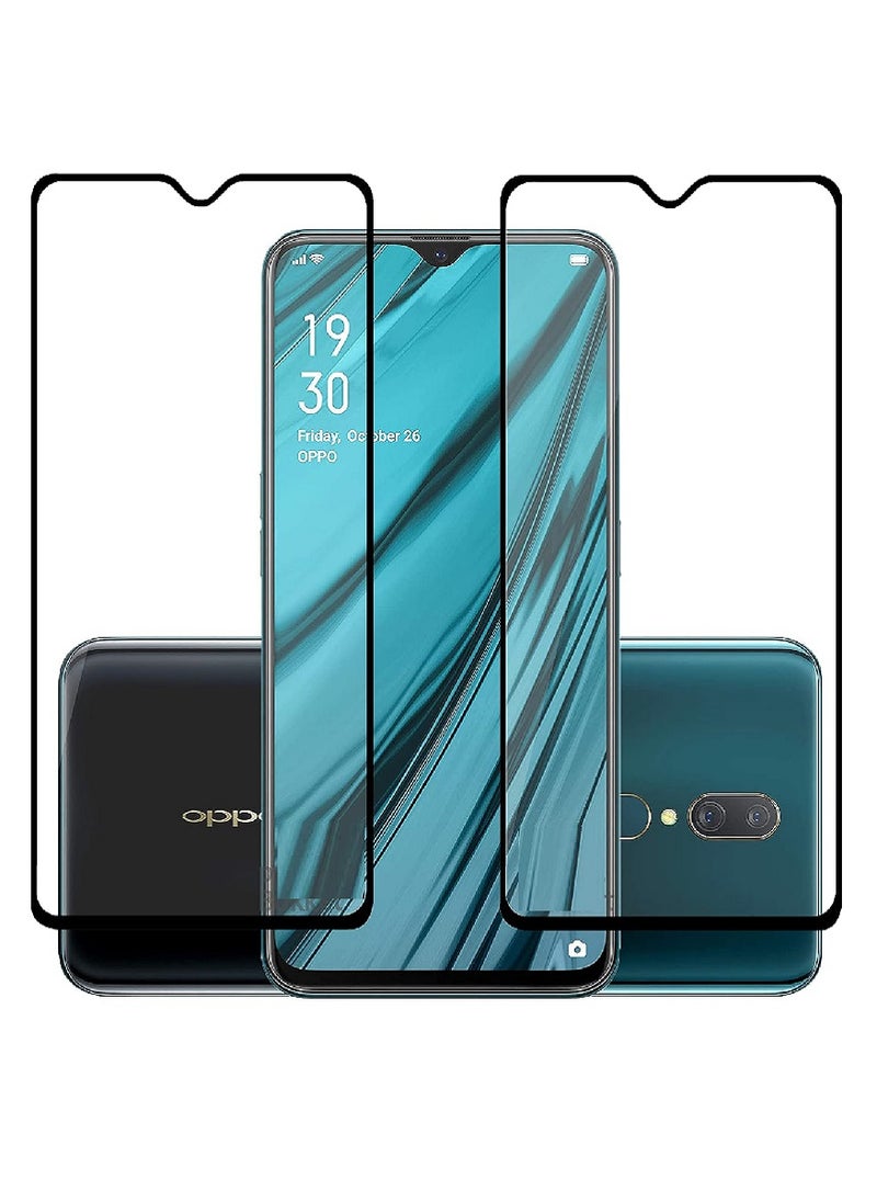Super 2 Pieces Tempered Glass Screen Protector 5D Designed For Oppo A9 Full Glue Edge to Edge Full Screen Coverage And Bubble Free - Image 1