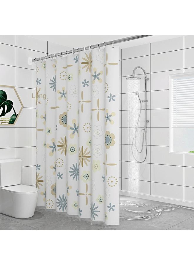 Bluejw Bathroom Thickened Peva Shower Curtain Waterproof Mildew-proof Shower Curtain Rod Suit Waterproof Cloth Punch-free Bathroom Partition Curtain - Image 3