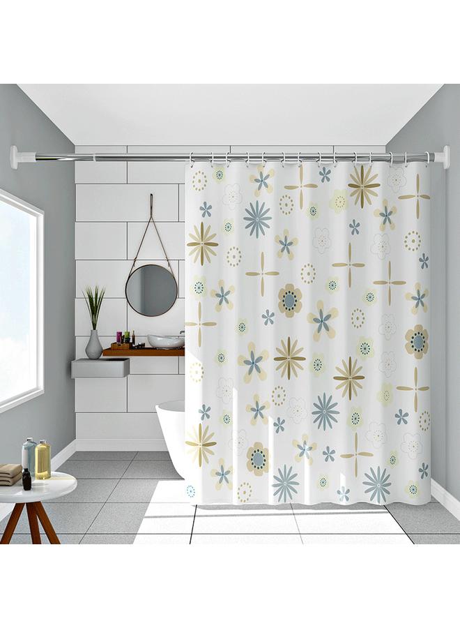 Bluejw Bathroom Thickened Peva Shower Curtain Waterproof Mildew-proof Shower Curtain Rod Suit Waterproof Cloth Punch-free Bathroom Partition Curtain - Image 2