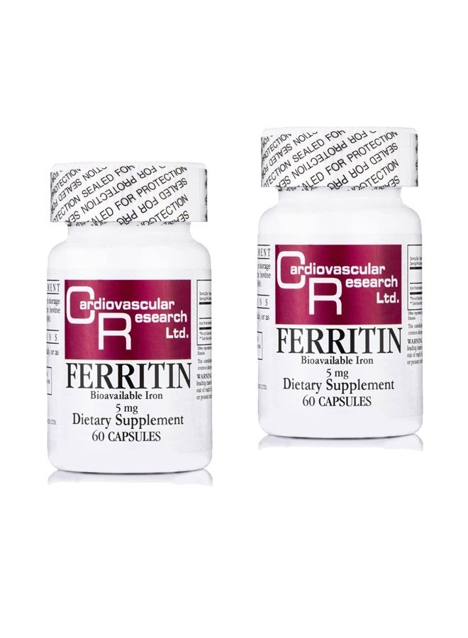 Cardiovascular Research مكمل الحديد فيريتين للنساء والرجال 5 ملغ 120 كبسولة - عبوة توفير 2 - Image 1