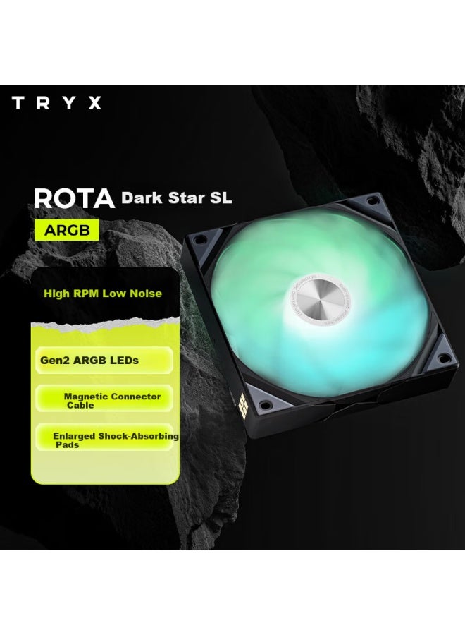Tryx Rota Dark Star Sl Argb 120mm Fan Black - Image 1