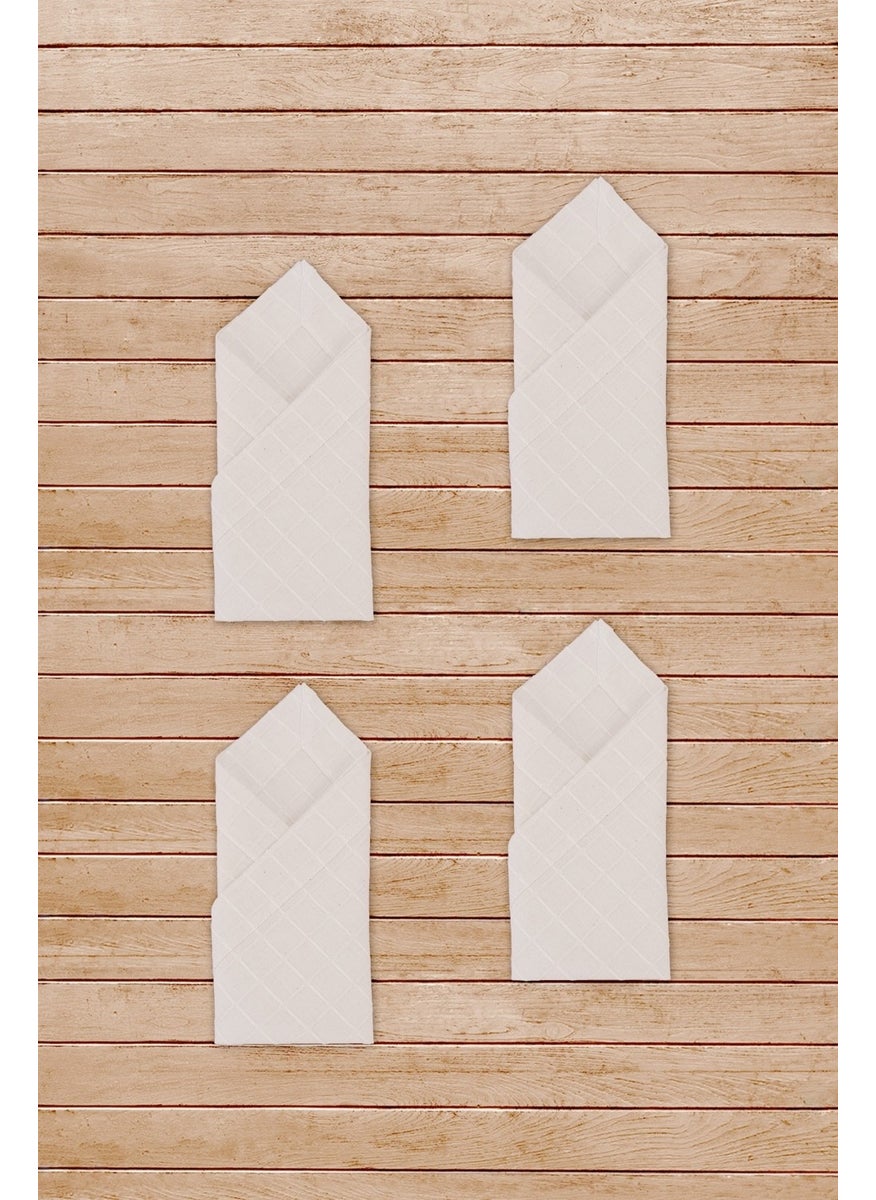 Ödel Home Odel Home Buldan Fabric Square Textured Napkin - Set of 4  - Image 3