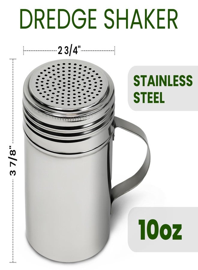 Great Credentials Stainless Steel Versatile Dredge Shaker, Salt, Sugar, Shakers 10 Oz. Each Set of 2 - Image 3