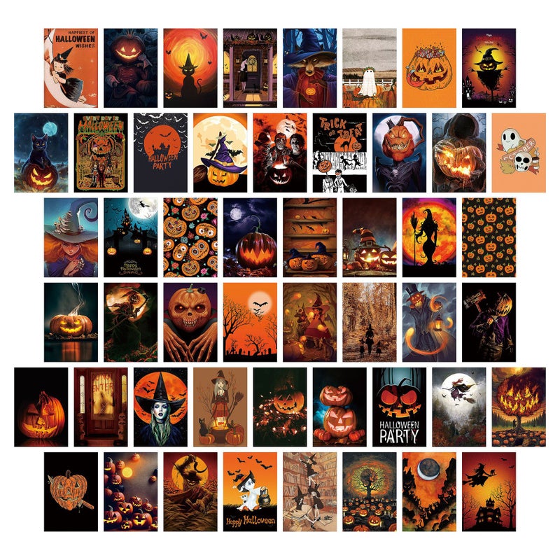 New 50 Posters Postcard Poster Decorative Painting Color Aesthetic Postcard Card - Image 1