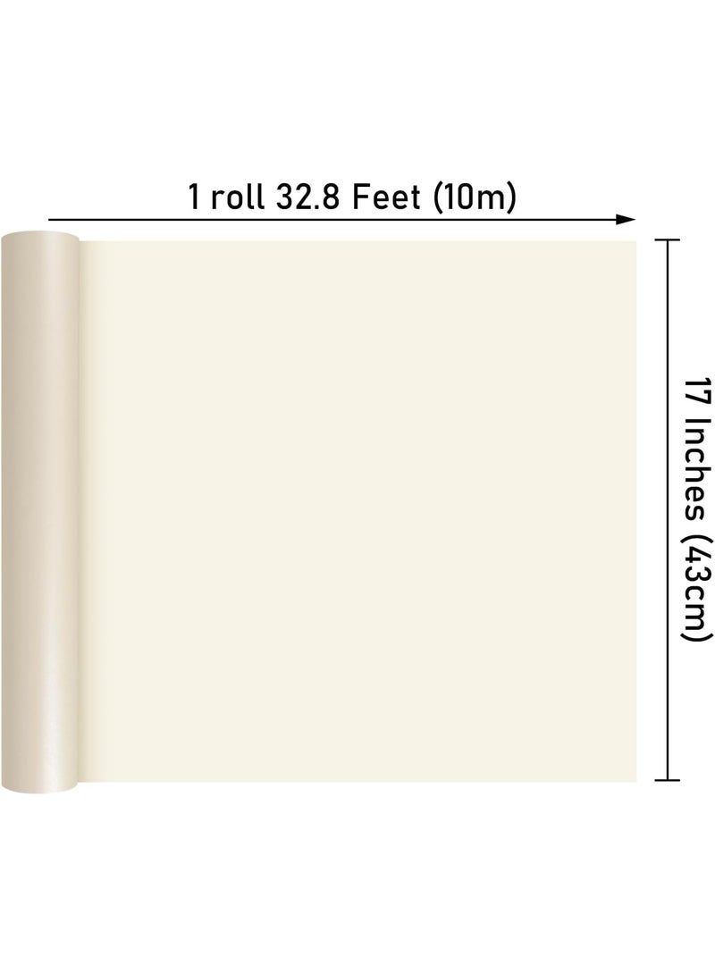 Off White Matte Wrapping Paper,Solid Color Pearly-Lustre Paper,Gift Wrapping Paper,Perfect for Wedding, Valentine's Day,Birthday, Christmas,Baby Shower,DIY Bouquet (17 Inches X 32.8 Feet) - Image 2