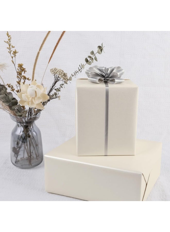 Off White Matte Wrapping Paper,Solid Color Pearly-Lustre Paper,Gift Wrapping Paper,Perfect for Wedding, Valentine's Day,Birthday, Christmas,Baby Shower,DIY Bouquet (17 Inches X 32.8 Feet) - Image 5