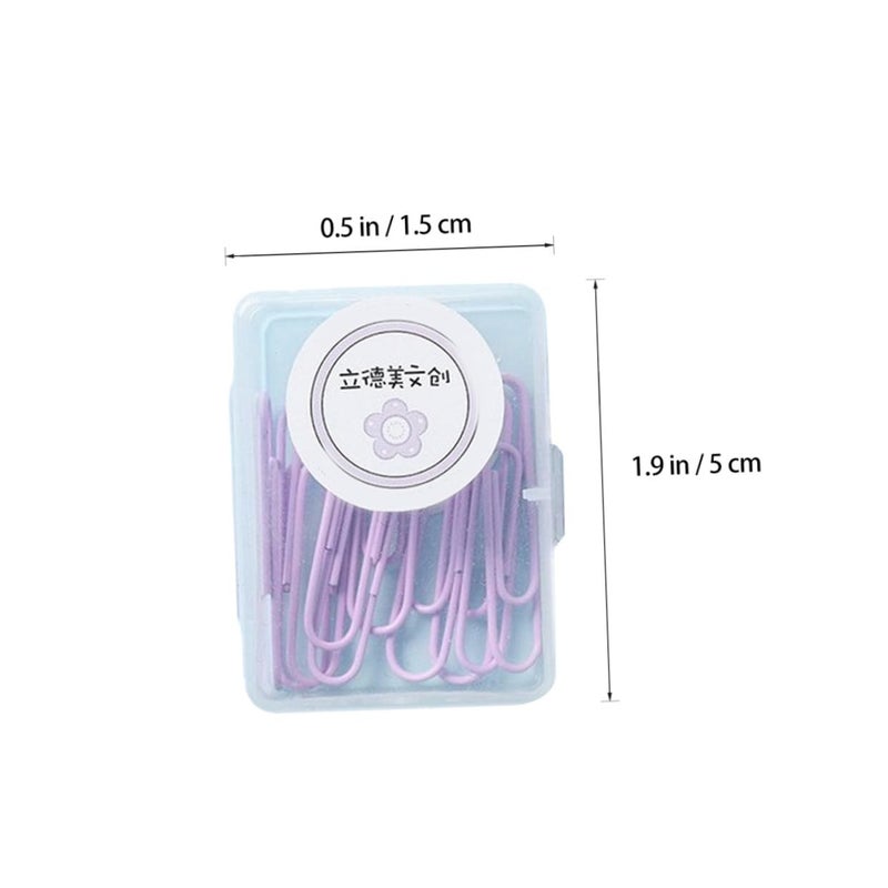 Macaron Colored Metal Paper Clips Set 150 Pieces 50mm For Office School Supplies - Image 3