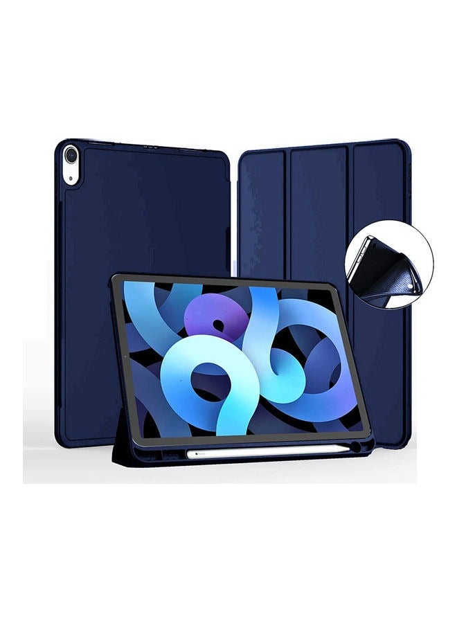 Case Compatible with iPad Air M2 11 inch/iPad Air 6 2024 / iPad Air 5 2022 / Air 4 Case 10.9 Inch with Pencil Holder, Trifold Stand Thin Protective Case with Soft TPU Back, Blue - Image 1