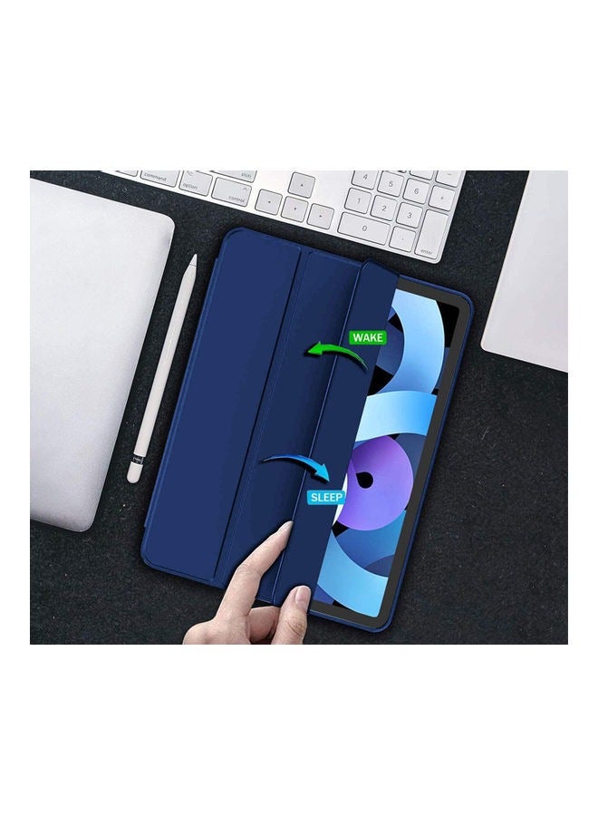 Case Compatible with iPad Air M2 11 inch/iPad Air 6 2024 / iPad Air 5 2022 / Air 4 Case 10.9 Inch with Pencil Holder, Trifold Stand Thin Protective Case with Soft TPU Back, Blue - Image 4