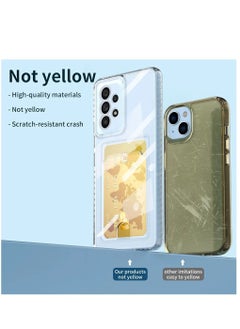 Generic Clear Wallet Phone Case for Samsung Galaxy A23 5G/4G Upgrade Card Slot Case Slim Fit Protective Soft TPU Shockproof Cover with Cute Card Holder - Transparent  - Image 4