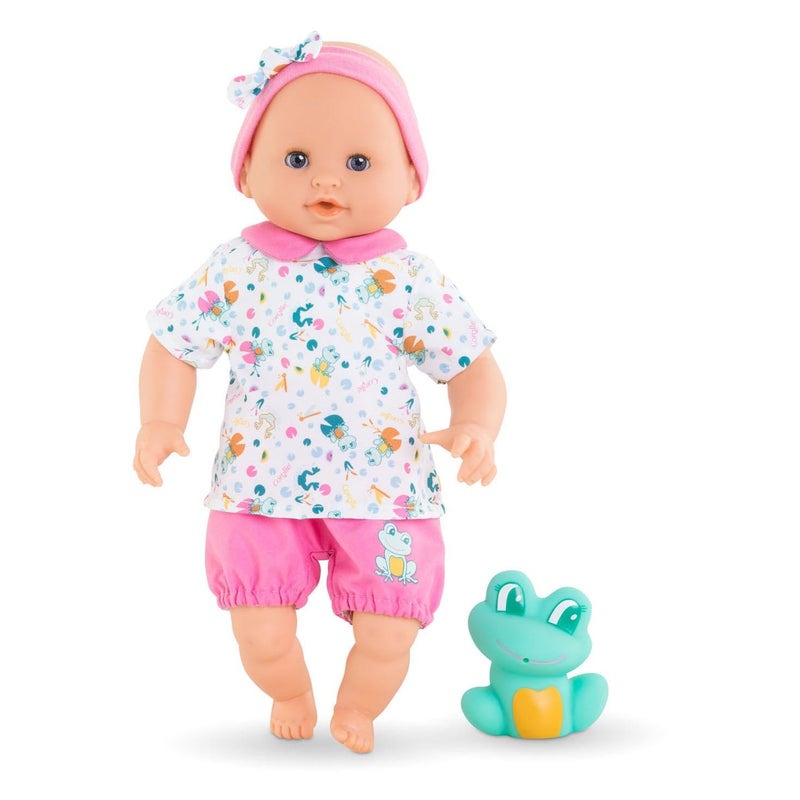 Corolle Bb Bath Oceane 12 Girl Baby Doll with Rubber Frog Toy Safe for Water Play in The Bathtub or Pool Soft Body with Vanilla Scent for Kids Ages 18 Months and up - Image 2
