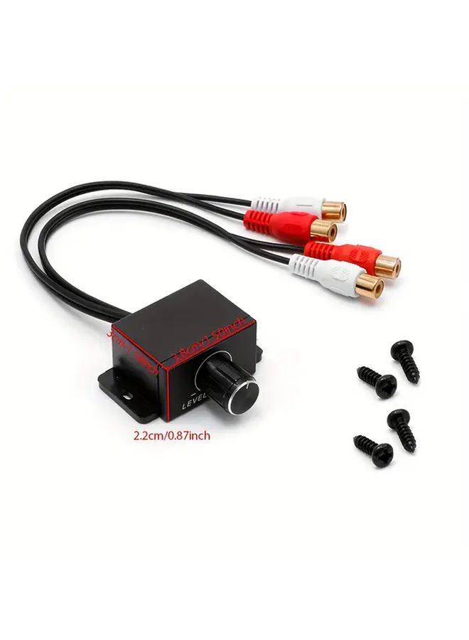 Car Audio Volume Control With RCA Input And Output Dual Channel Audio Control Car Stereo Subwoofer Speakers System 1 Piece - Image 5