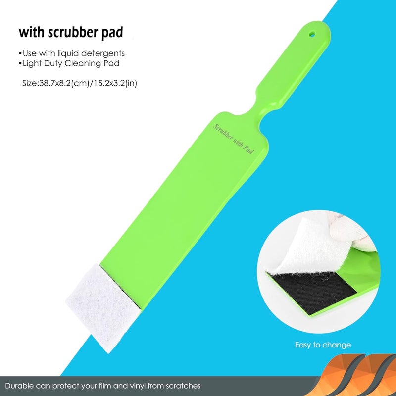 Ehdis Window Tint Bulldozer Squeegee Scrubber Paddle Squeegee, Long Handle Flat Glass Bulldozer Tint Tool for Car Front Windows Rear Glass Cleaning, Auto Window Tinting Car Glass Film Installation - Image 5