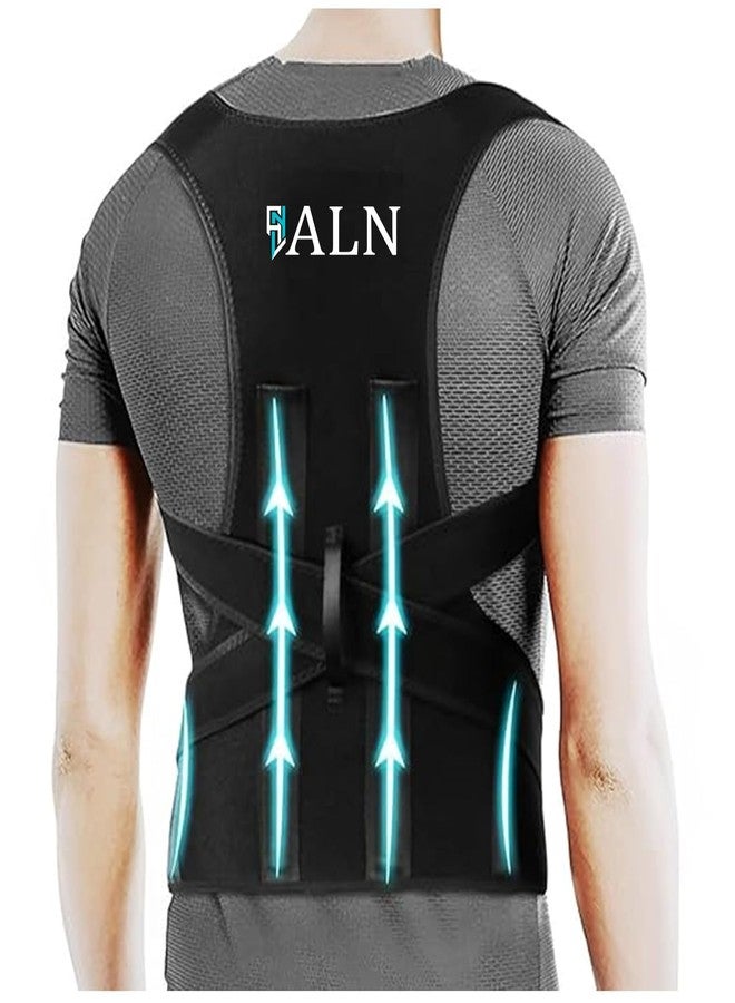 ALN® Premium Posture Corrector belt correct shoulder alignment | Lower Back Pain Relief Spine alignment| Universal size | wear while working on laptops, driving cars | Adjustable Back brace - Image 1