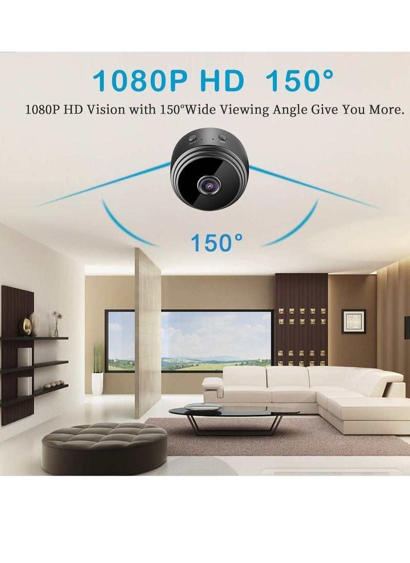 Mini Hidden Cameras , Wireless Spy Cameras with Video Live Feed, HD 1080P Home Security Cameras, Baby Nanny Cam, Tiny Smart Cameras with Night Vision and Motion Detection