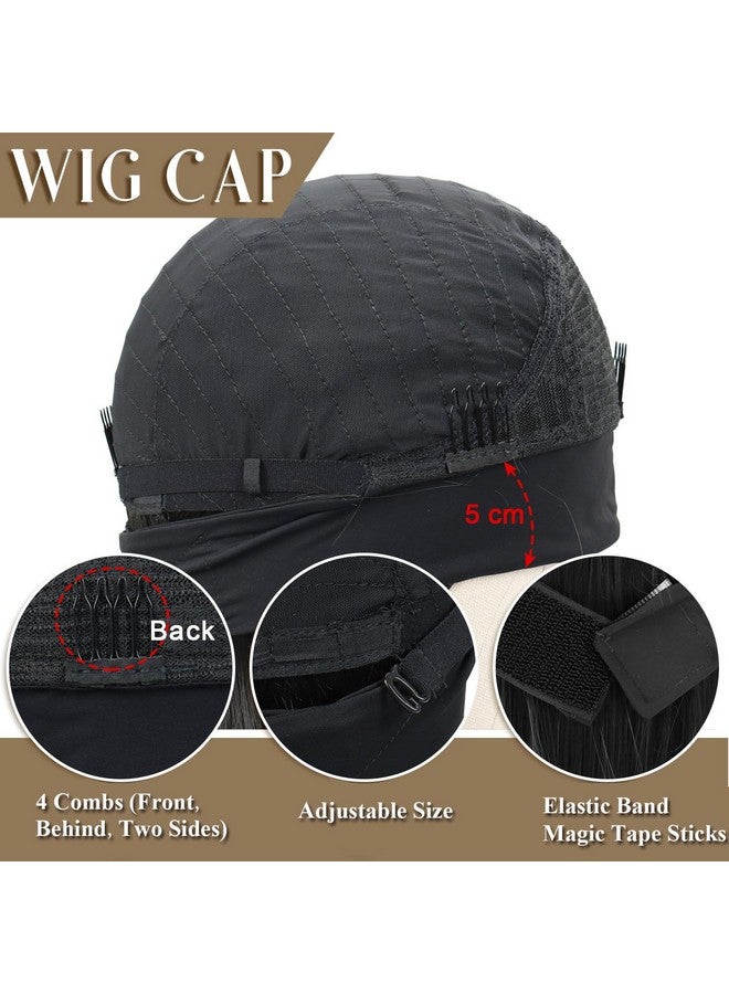 كولورفول كوين باروكة شعر مستعار ملونة بدون غراء، سوداء طويلة مموجة، للنساء ذوات البشرة السمراء، شعر مستعار صناعي مموج طبيعي المظهر، مقاوم للحرارة، كثافة 180% (26 بوصة، 1B#) - Image 5