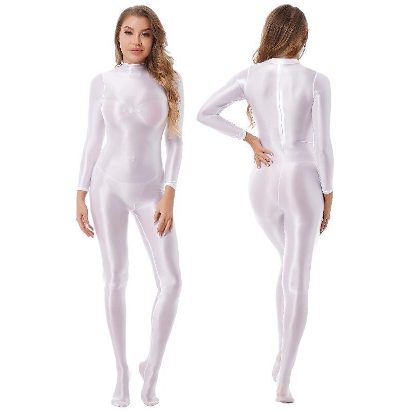 Selling Tights Women'S Half-Bag Jumpsuit Zentai Solid Color Clothes Dance Clothes Stage Performance Clothes - Image 2