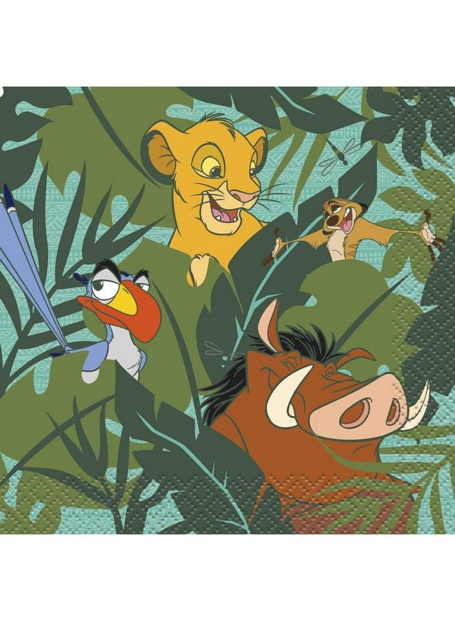 Unique Disney Lion King Paper Beverage Napkins ; 5" X 5" ; 16 Pcs - Image 1