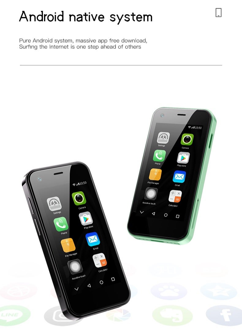 SOYES XS13 Mini Smart Phone – 2.5″ HD Capacitive Display, 2 GB RAM + 16 GB Storage, Quad-Core 3G + WiFi, Android 8.1 Ultra-Compact Pocket Phone - Image 4