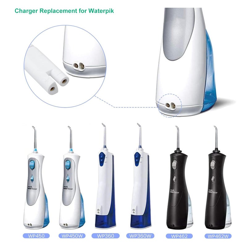 PDEEY شاحن بجهد 3 فولت بديل لجهاز تنظيف الأسنان بالماء ووتربك WP360 WP462 WP450، محول حائط بسلك بطول 5 أقدام - Image 3