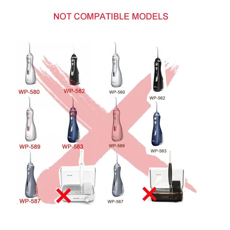 PDEEY شاحن بجهد 3 فولت بديل لجهاز تنظيف الأسنان بالماء ووتربك WP360 WP462 WP450، محول حائط بسلك بطول 5 أقدام - Image 5