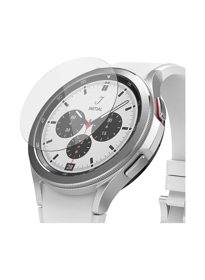 NIBEMINENT Tempered Glass Screen Protector For Samsung Galaxy Watch 4 Classic 42mm Clear - Image 1