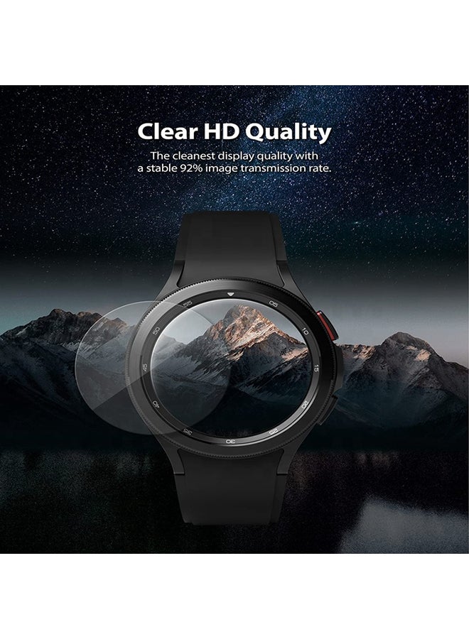 NIBEMINENT Tempered Glass Screen Protector For Samsung Galaxy Watch 4 Classic 42mm Clear - Image 2