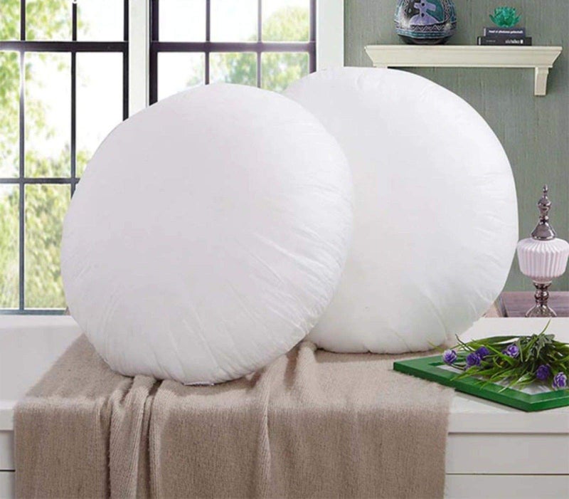 JDX and Fiber Round Cushion Set of 2 for Living Room and Sofa, 16x16 Inch, B0BGSP1L74 - Image 5