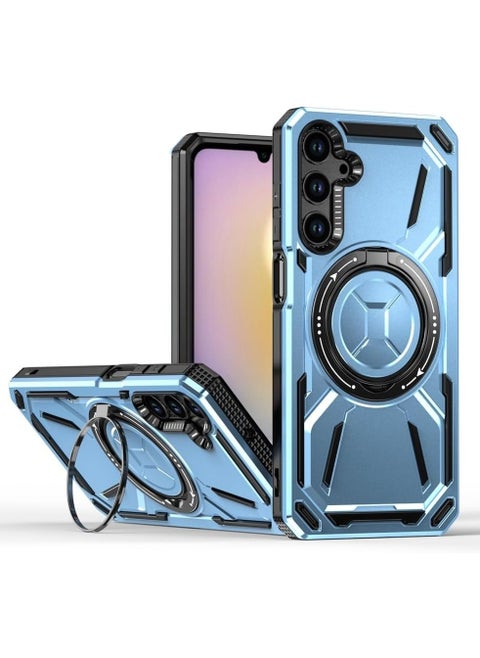 SHIELD EGYPT For Samsung Galaxy A25/A24 4G Armored II Series Mag-Safe Magnetic Holder Phone Case (Blue)