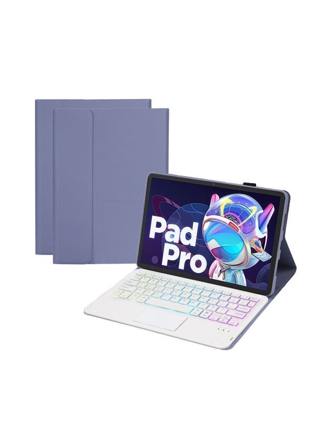 For Lenovo Tablet Small Leather Pad Pro11.5 Inch Bluetooth Keyboard M10plus Shell Touch Back Brilliance-Color:Sakura Powder + Touch Bluetooth Keyboard-Product Type:Lenovo Small Pad 2024 11 Inches (TB331FC) - Image 2