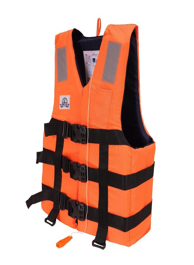 AKMA Adult's Life Jacket, Life Saving Jacket for Swimming Guard, Drifting Boating, PFD Type III, Weight Capacity Upto 120kg, Universal Size, Orange (Nautical) - Image 3