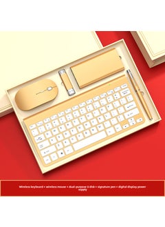Custom Logo Corporate Gift SetGolden Keyboard + Mouse + Digital Display Power + 16GU disk + Pen/gift box Golden Keyboard + Mouse + Digital Display Power + 16GU disk + Pen/gift box