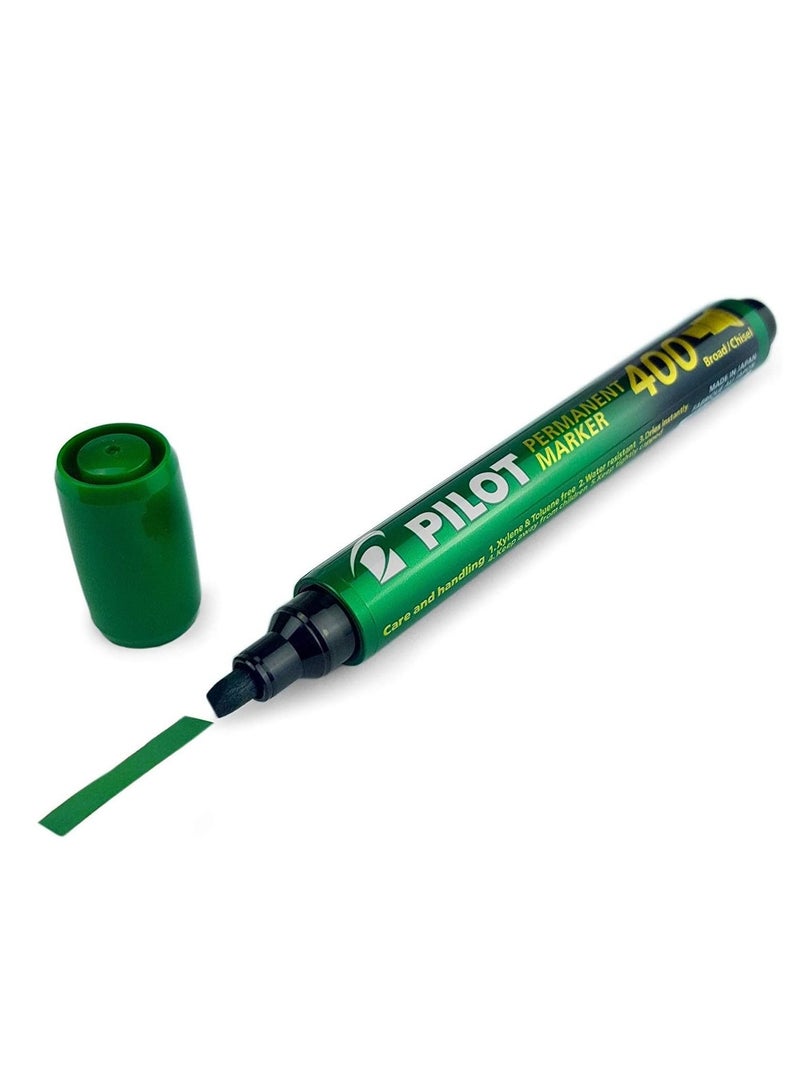 PILOT 12-Piece Permanent Marker Chisel Tip Green Ink  - Image 2