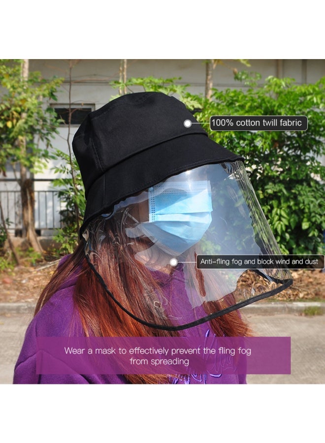 NIBEMINENT Anti Spitting Protective Hat Face Shield Clear/Black 25 x 24 1.5centimeter - Image 2