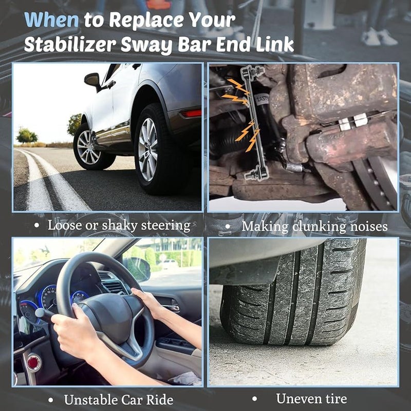 K700432 Front Stabilizer Sway Bar End Links for Chevy Silverado GMC Sierra 1500 07 16 - Image 4